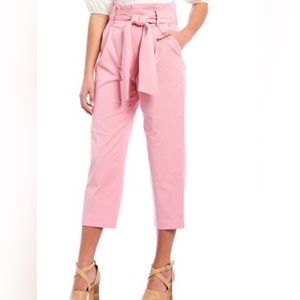 Gianni Bini Pink Cara High Waist Pleat‎ Pants Size 4 Belt NWT MSRP $139